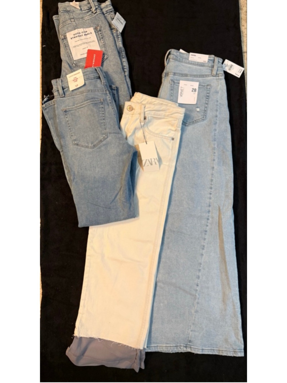 NWT Women’s Jeans Bundle Size 28 6 Good American Lucky Brand Zara Vervet